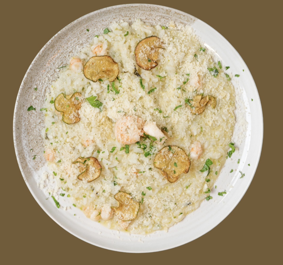 Ризото със скариди и тиквички